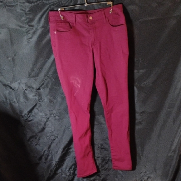 Old Navy Deep Burgundy Rockstar Pants (Upcycle Possibly. Pls Read) - Picture 1 of 6